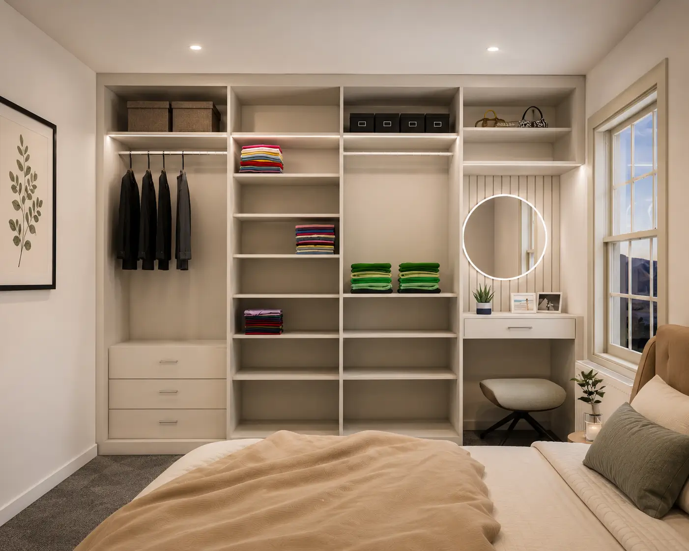 Bespoke Fitted Wardrobe with Built-In Dressing Table | Bespoke Bedroom Storage