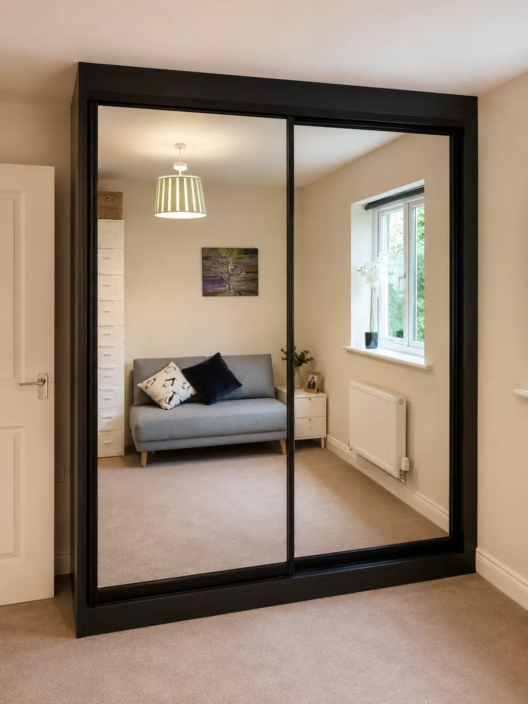 Modern Mirrored Sliding Fitted Wardrobe Installation